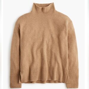 J.Crew Mockneck sweater in extra-soft yarn in acorn